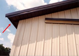 Soffit system close up